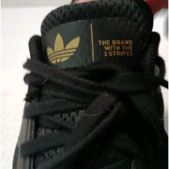 Adidas Originals Swift Run Black/Gray Gold Logo Womens 8 FW1645 Athletic Shoes - Picture 12 of 16